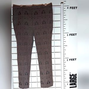 "Worthington" | Tapestry Style Taupe Color Slim Ankle Pants | Size 10